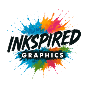 Inkspired Graphics logo with colorful paint splash design